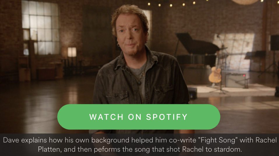 watch video on spotify
